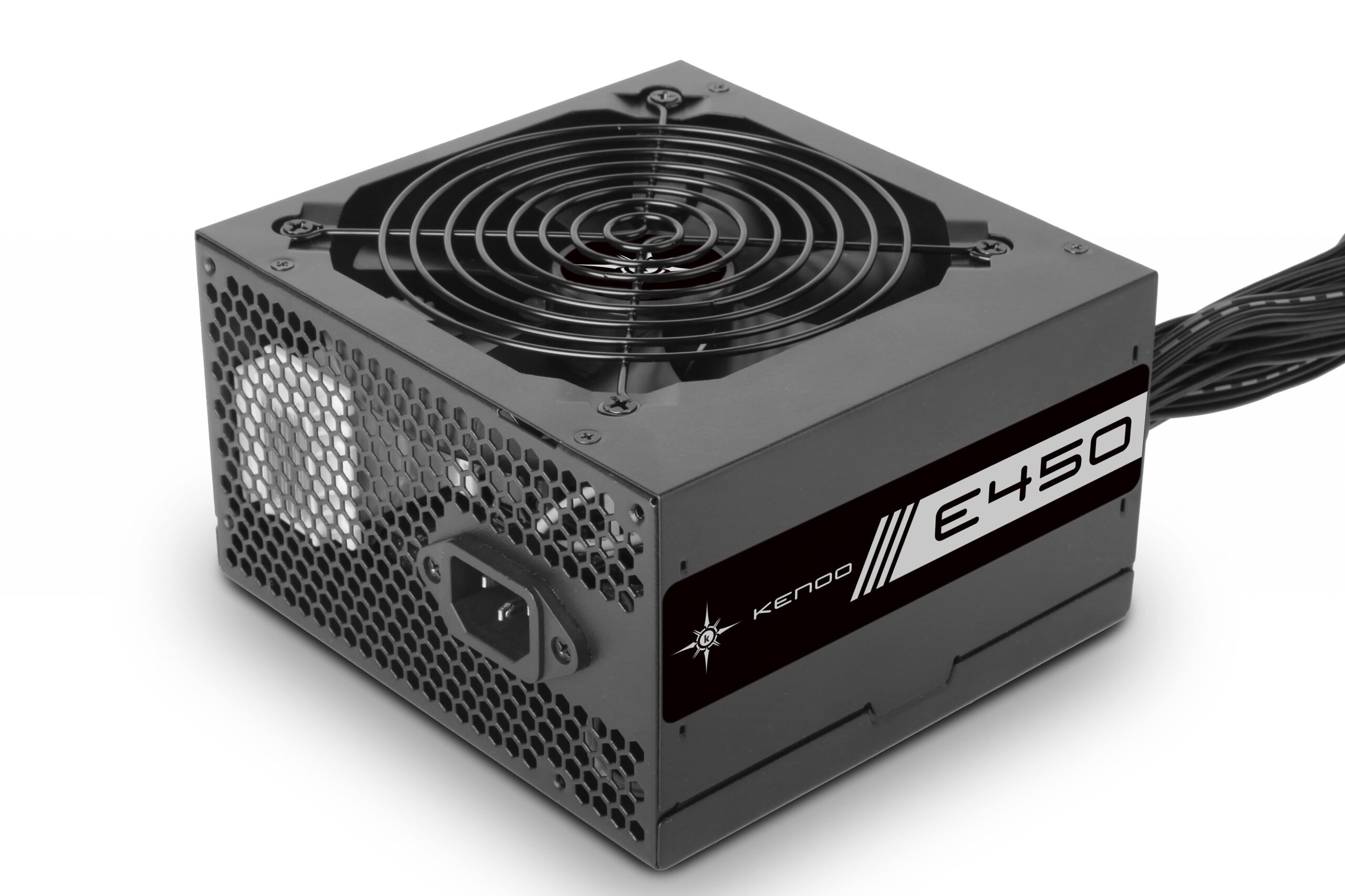 Nguồn máy tính KENOO ESPORT E450 450w ( Fan 12cm/ Cáp Dẹt/ Màu Đen)